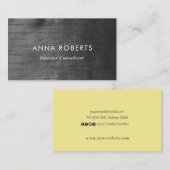 Carte de visite peint noir et jaune (Devant / Derrière)