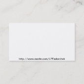 carte de visite peint par pourpre de signe de paix (Dos)