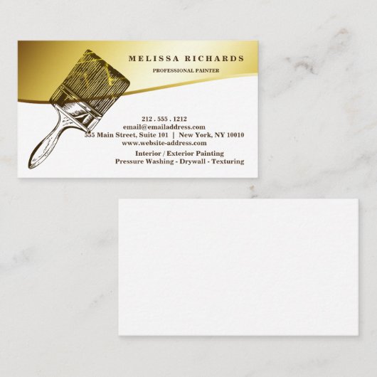 Carte De Visite Peintre (Devant / Derrière)