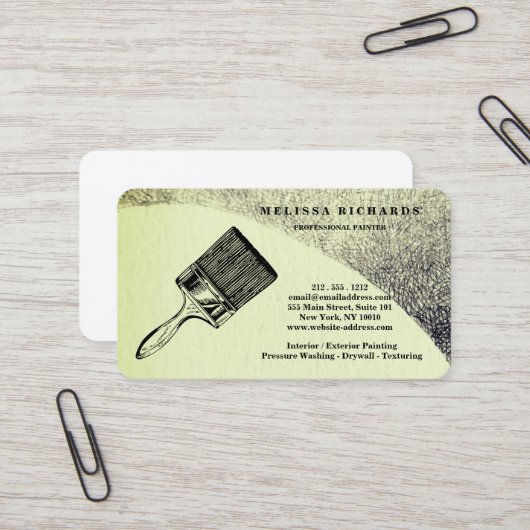 Carte De Visite Peintre (Devant/Arrière en situation)