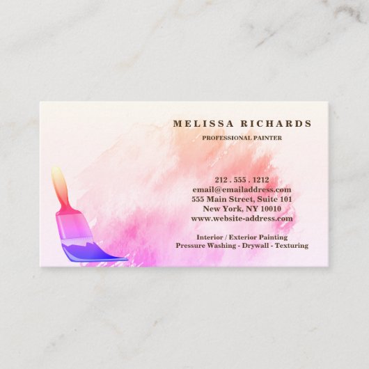 Carte de visite peintre (Devant)