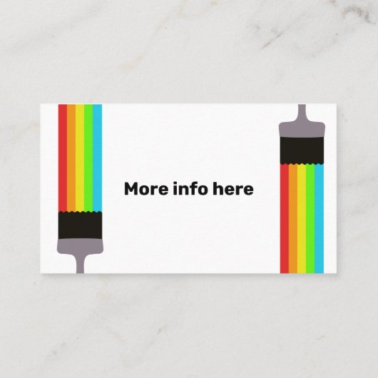 Carte De Visite Peintre (Dos)