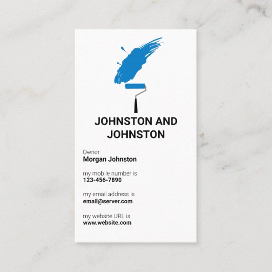 Carte De Visite Peintre (Devant)