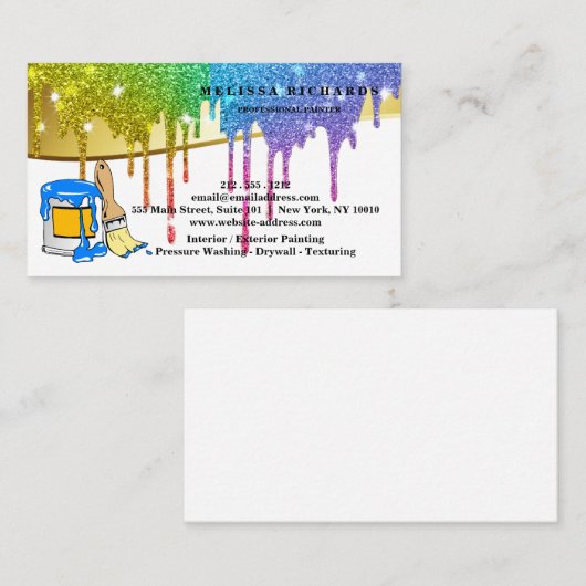 Carte de visite peintre (Devant / Derrière)