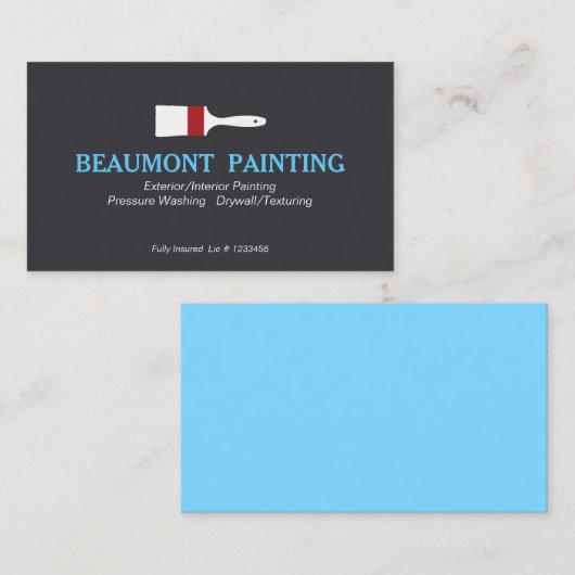 Carte De Visite Peintre (Devant / Derrière)