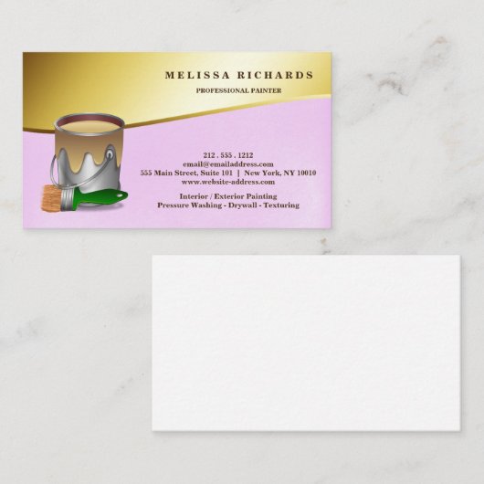 Carte de visite peintre (Devant / Derrière)