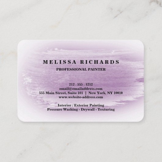 Carte de visite peintre (Dos)