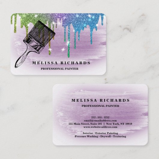 Carte de visite peintre (Devant / Derrière)