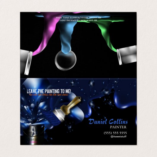 Carte de visite peintre (Extérieur déplié)