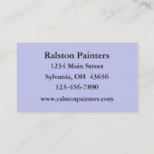 Carte De Visite Peintre (Dos)