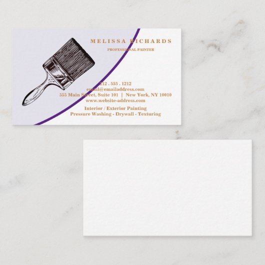 Carte De Visite Peintre (Devant / Derrière)