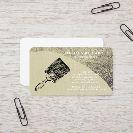 Carte De Visite Peintre (Devant/Arrière en situation)