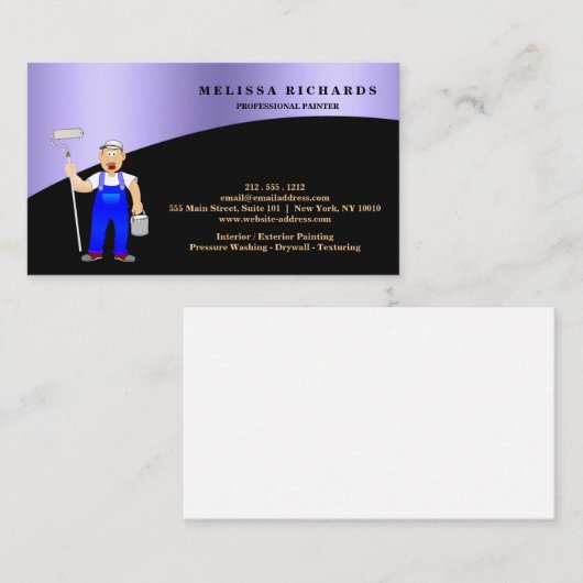 Carte de visite peintre (Devant / Derrière)