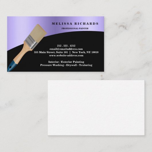 Carte De Visite Peintre (Devant / Derrière)