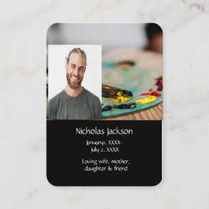 Carte De Visite Peintre Artiste de la ville de prière commémorativ