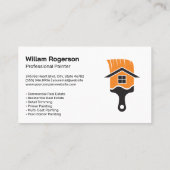 Carte De Visite Peintre avec rouleau de peinture | Tradesman compé (Dos)
