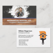 Carte De Visite Peintre avec rouleau de peinture | Tradesman compé (Devant / Derrière)