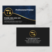 Carte De Visite Peintre Black Grunge Gold (Devant / Derrière)