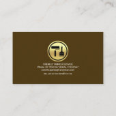 Carte De Visite Peintre Brown de couche d'or (Dos)