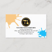 Carte De Visite Peintre Brush Peinture Rouge brillant (Dos)