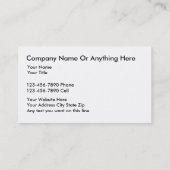 Carte de visite peintre classique (Dos)