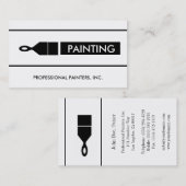 Carte De Visite Peintre Contractant Contractant Peinture Brosse (Devant / Derrière)