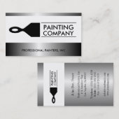 Carte De Visite Peintre Contractant Contractant Peinture Brosse Mé (Devant / Derrière)