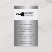 Carte De Visite Peintre Contractant Contractant Peinture Brosse Mé (Dos)