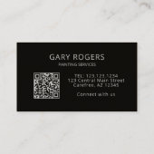 Carte De Visite Peintre de code QR Drapeau Américain (Dos)