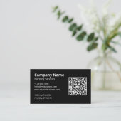 Carte De Visite Peintre de code QR scannable noir (Debout devant)