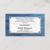 Carte De Visite Peintre de maison Décorateur Entrepreneur professi (Dos)