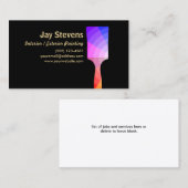 Carte De Visite Peintre de maison, Pinceau de peinture de roue de (Devant / Derrière)