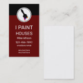 Carte De Visite Peintre de maison professionnel vertical (Devant / Derrière)