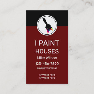 Carte De Visite Peintre de maison professionnel vertical 