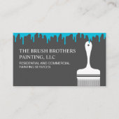 Carte De Visite Peintre de maison professionnelle en bleu noir (Devant)