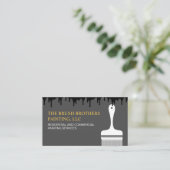 Carte De Visite Peintre de maison professionnelle Jaune Noir (Debout devant)