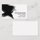 Carte De Visite Peintre de maison simple à brosse (Devant / Derrière)