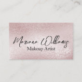 Carte De Visite peintre de maquillage de code qr en feuille d'arge (Devant)