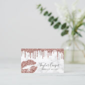 Carte De Visite Peintre de maquillage de lèvres de parties scintil (Debout devant)