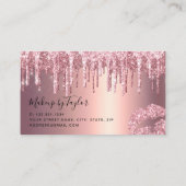 Carte De Visite Peintre de maquillage de lèvres de parties scintil (Dos)