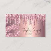 Carte De Visite Peintre de maquillage de lèvres de parties scintil (Devant)