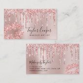 Carte De Visite Peintre de maquillage de lèvres de parties scintil (Devant / Derrière)