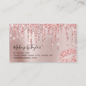 Carte De Visite Peintre de maquillage de lèvres de parties scintil (Dos)