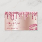 Carte De Visite Peintre de maquillage de lèvres de parties scintil (Dos)