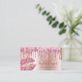 Carte De Visite Peintre de maquillage de lèvres de parties scintil (Debout devant)