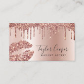 Carte De Visite Peintre de maquillage de lèvres de parties scintil (Devant)