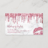 Carte De Visite Peintre de maquillage de lèvres de parties scintil (Dos)