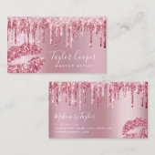 Carte De Visite Peintre de maquillage de lèvres de parties scintil (Devant / Derrière)