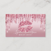 Carte De Visite Peintre de maquillage de lèvres de parties scintil (Devant)