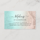 Carte De Visite Peintre de maquillage de parties scintillant en or (Dos)